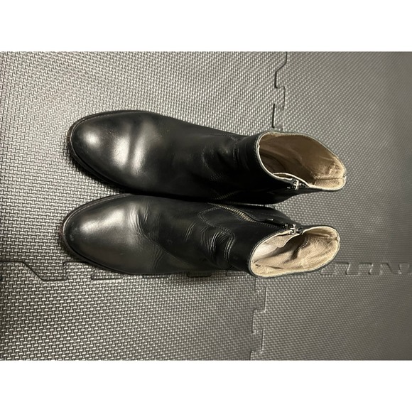 All Saints Womens Black Leather Ankle Booties‎ Side Zip Size 37/6 - Picture 3 of 8